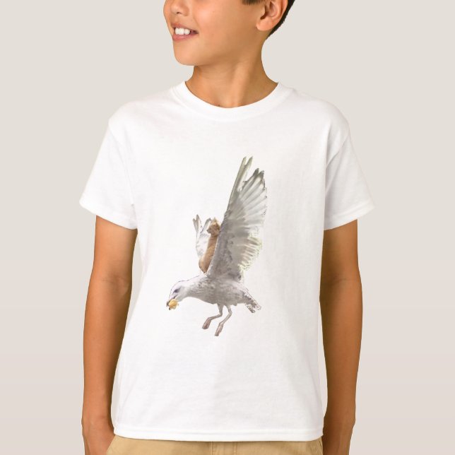 T-shirt Le chat orange et la Mouette (Devant)