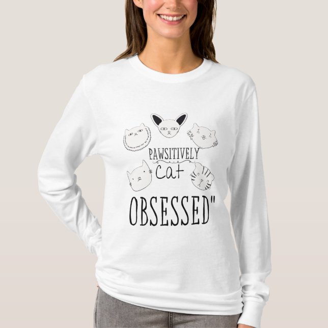 T-shirt Le chat "pécheresse" observé (Devant)