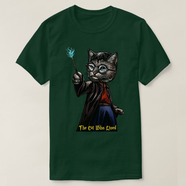 T-shirt Le Chat Qui A Vécu (Design devant)