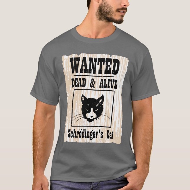 T-shirt Le chat Recherché de Schrodinger (Devant)