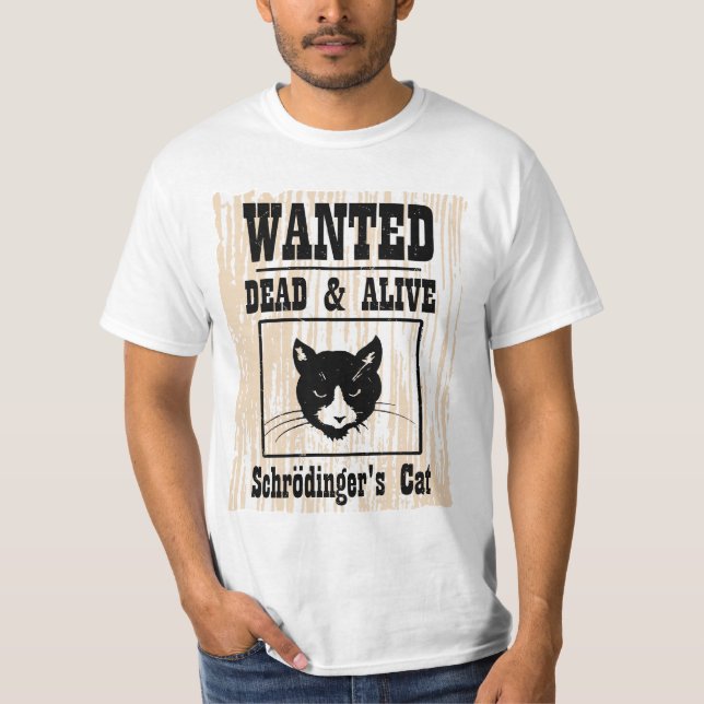 T-shirt Le chat Recherché de Schrodinger (Devant)