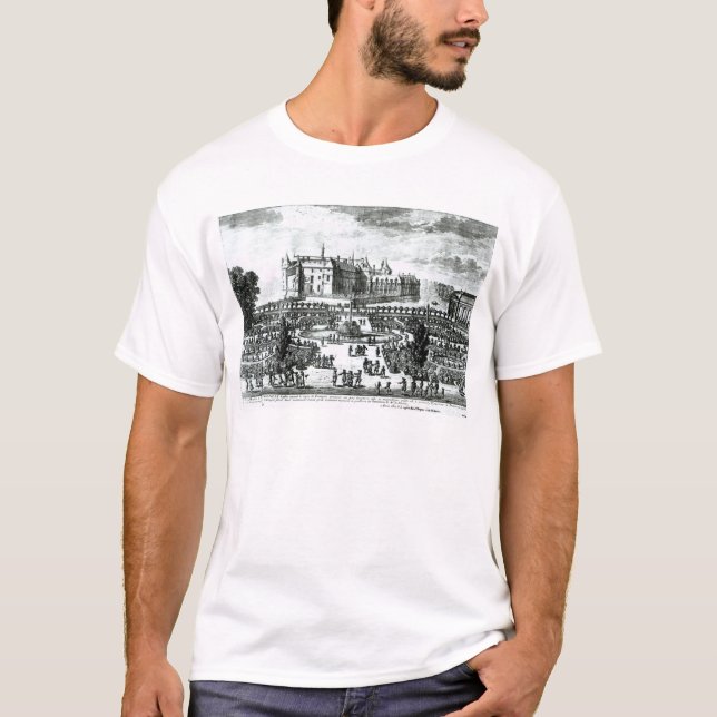 T-shirt Le château De Chantilly et les jardins conçus (Devant)