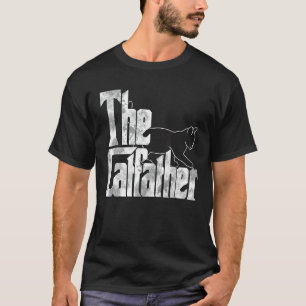 T-shirt Le Chatfather Chat Noir Père Mafia Vibrisses Mâle