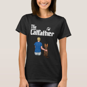 T-shirt Le Chatfather Chat Papa Abyssin Drôle Kitty Chats