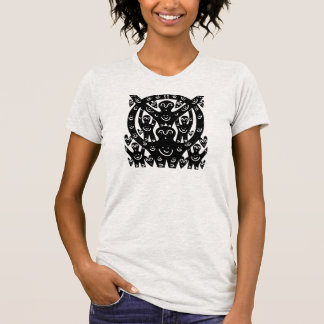 T-shirt Le chaton de bonheur d'arc-en-ciel de bande oui