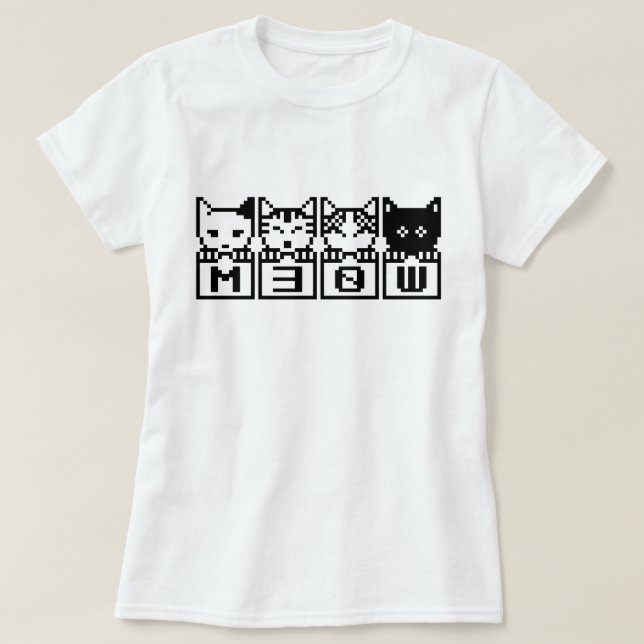 T-SHIRT LE CHATS M30W 8 BITS (Design devant)