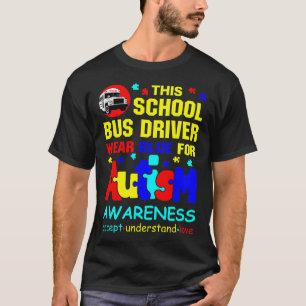 T-shirt Le chauffeur de bus de l'école porte le bleu pour