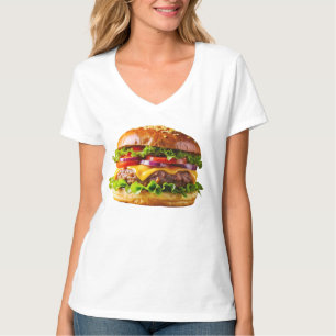 T-shirt Le cheeseburger appétissant de SlipperyJoe crousti