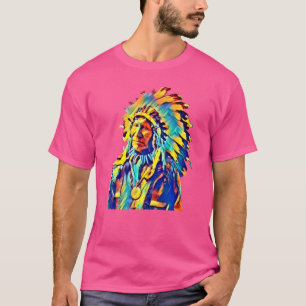 T-shirt Le chef tribal amérindien Red Cloud coloré