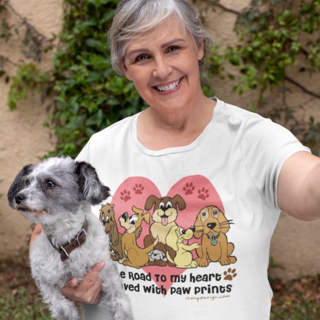 T-shirt Le Chemin Vers Mon Chien Du Coeur (Créateur téléchargé)