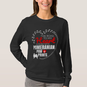 T-shirt Le Chemin Vers Mon Coeur Est Pavé De Paw Poméranie