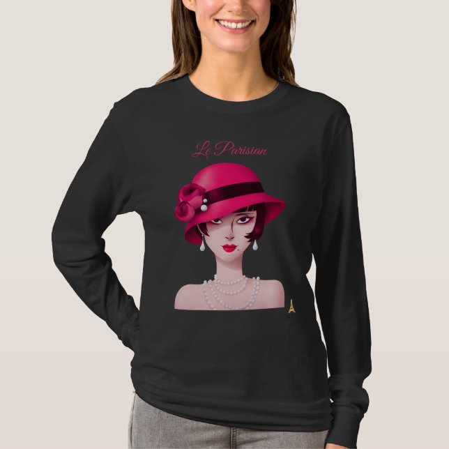 T-shirt Le Chemise Parisienne (Noir) (Devant)