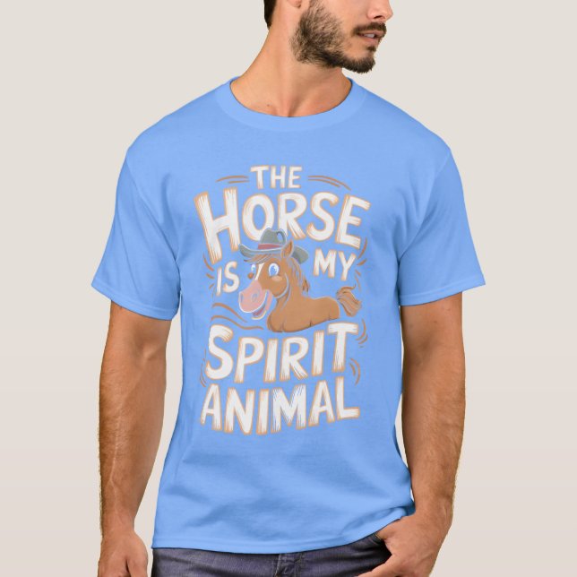 T-shirt Le Cheval est mon Esprit Animal fille (Devant)