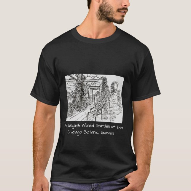 T-shirt Le Chicago Botanic Garden Walled Garden (Devant)
