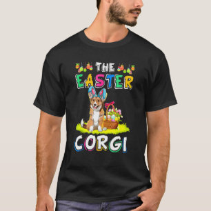 T-shirt Le Chien aux Oreilles de Lapin de Pâques Corgi
