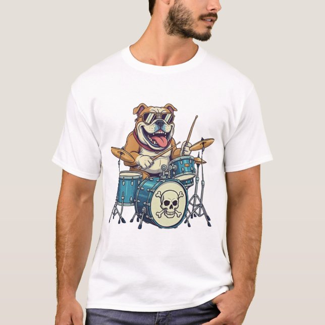 T-shirt Le Chien Batteur  (Devant)