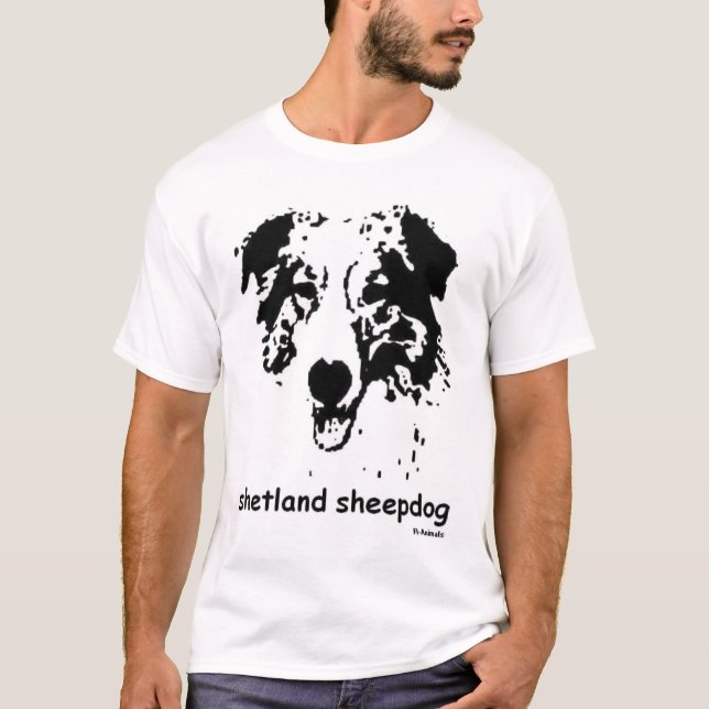 T-shirt Le chien de berger de Shetland (Devant)