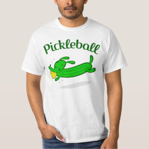 T-shirt Le chien de Pickleball des hommes marine le