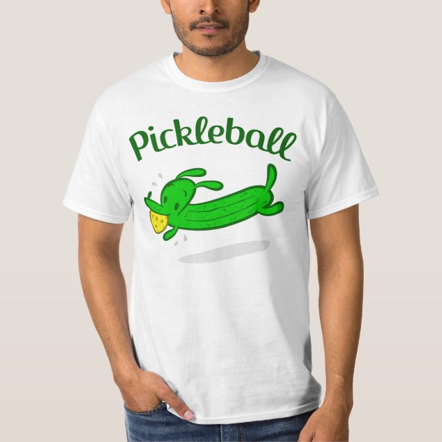 T-shirt Le chien de Pickleball des hommes marine le (Devant)