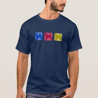T-shirt Le chien d'eau portugais coloré silhouette le