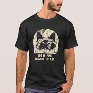 T-shirt Le Chien Est Bien Méfiez-Vous Du Chat Amoureux des