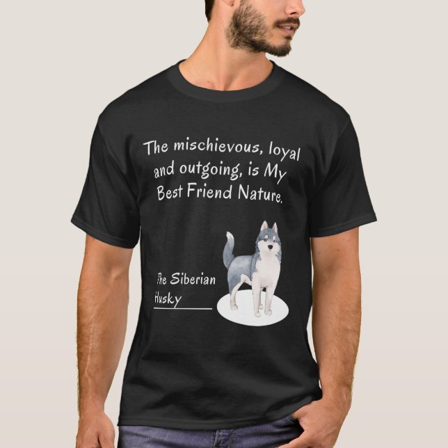 T-shirt Le Chien Husky Sibérien (Devant)
