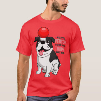T-shirt Le Chien Joue Avec Un Ballon Rouge