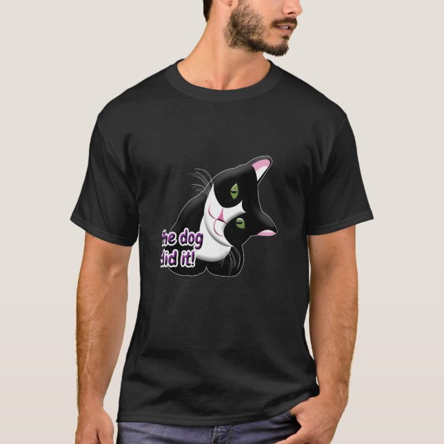 T-shirt Le chien l'a fait Chat (Devant)