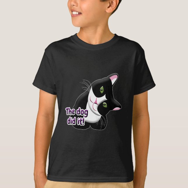 T-shirt Le chien l'a fait Chat (Devant)