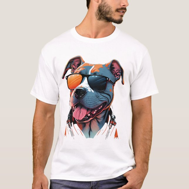 T-shirt Le chien le plus cool du monde (Devant)