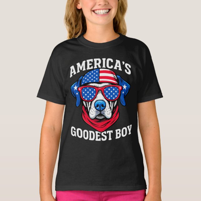 T-shirt Le chien le plus gentil d'Amérique (Devant)