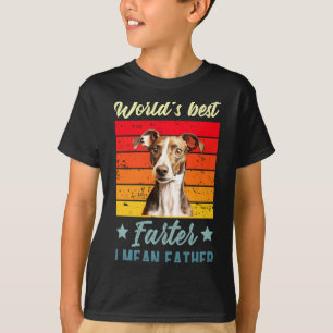 T-shirt Le chien lévrier italien père le plus péteur du mo