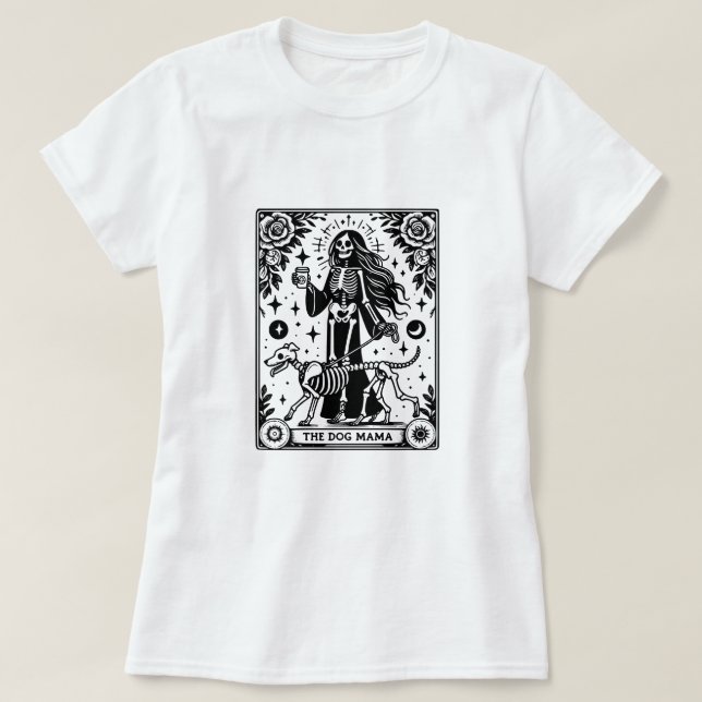 T-shirt Le chien Mama Tarot Dog Walker (Design devant)