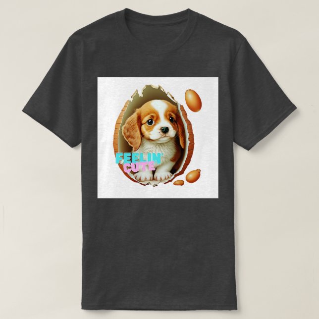T-shirt Le chien retrouvé dans un oeuf (Design devant)
