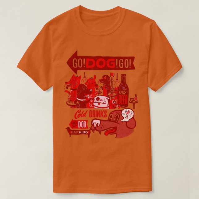 T-shirt Le chien rouge (Design devant)