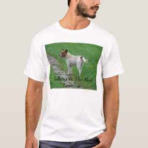 T-shirt Le chien sur la promenade, marchant est le
