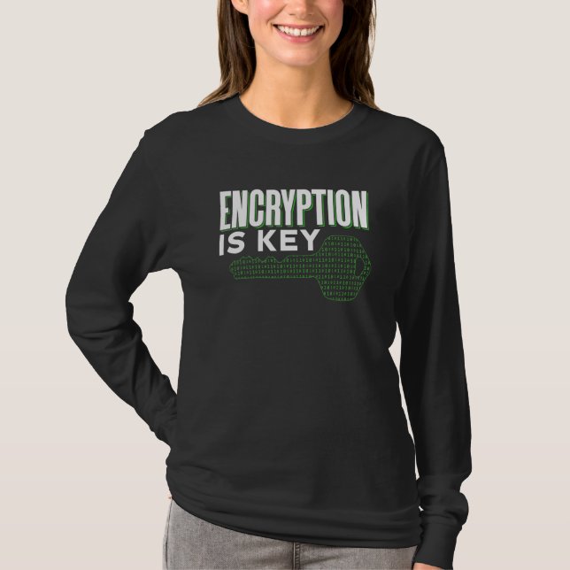 T-shirt Le Chiffrement Est Clés Dictons Code Codeur Progra (Devant)