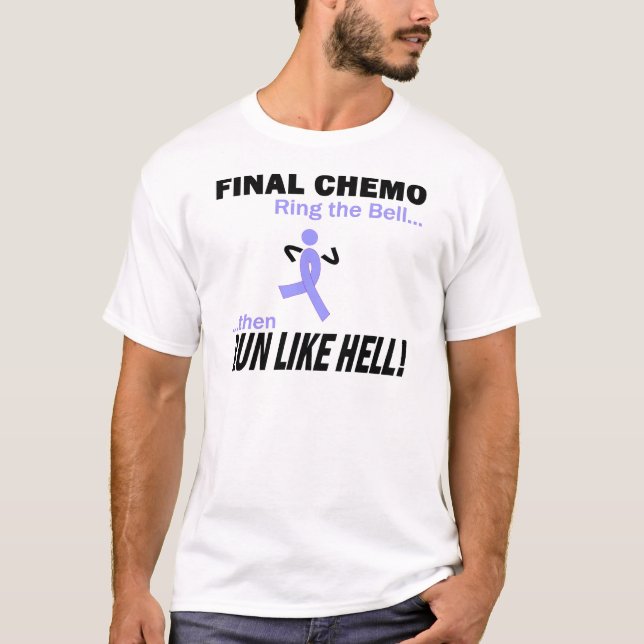 T-shirt Le chimio final courent beaucoup - ruban de (Devant)