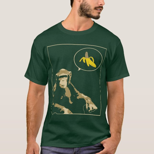 T-shirt Le chimpanzé veut la banane (Devant)