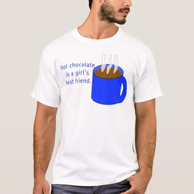 T-shirt Le chocolat chaud est le meilleur ami d'une fille (Devant)