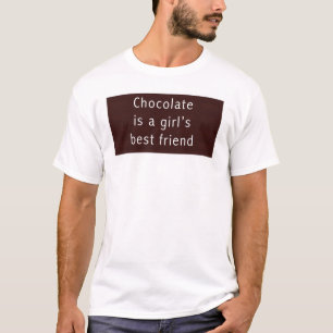 T-shirt Le chocolat est le meilleur ami d'une fille