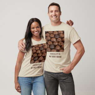 T-shirt Le Chocolat Est Mon Meilleur Ami Truffes Unisex
