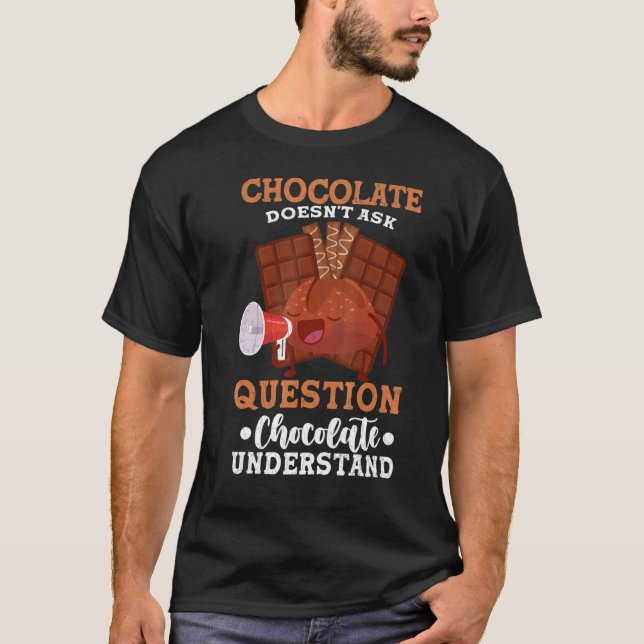 T-shirt Le chocolat ne pose pas de questions Graphique ali (Devant)