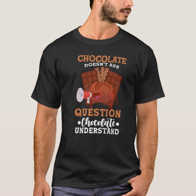 T-shirt Le chocolat ne pose pas de questions Graphique ali (Devant)
