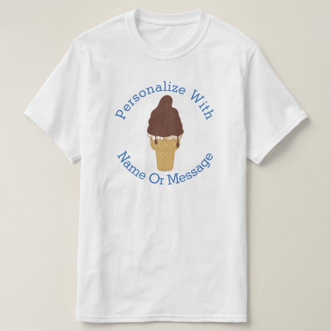 T-shirt Le chocolat PERSONNALISÉ a plongé le cornet de (Design devant)