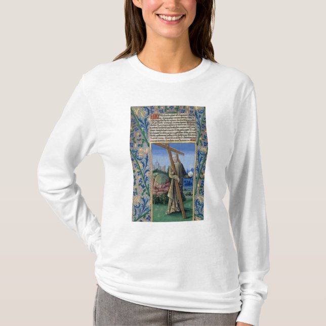 T-shirt Le Christ avec la croix et le globe (Devant)