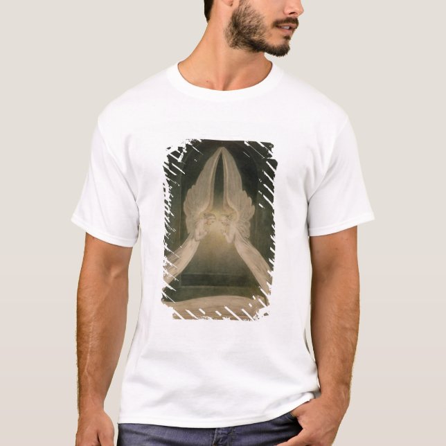 T-shirt Le Christ dans la tombe, gardée par des anges (Devant)