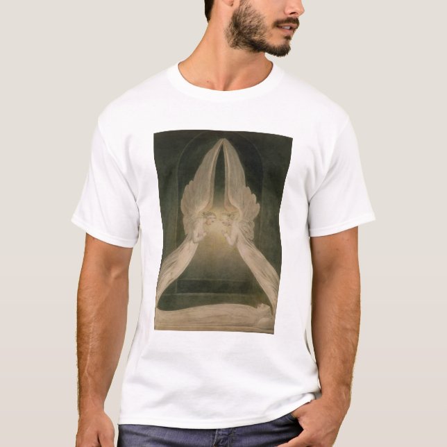 T-shirt Le Christ dans la tombe, gardée par des anges (Devant)