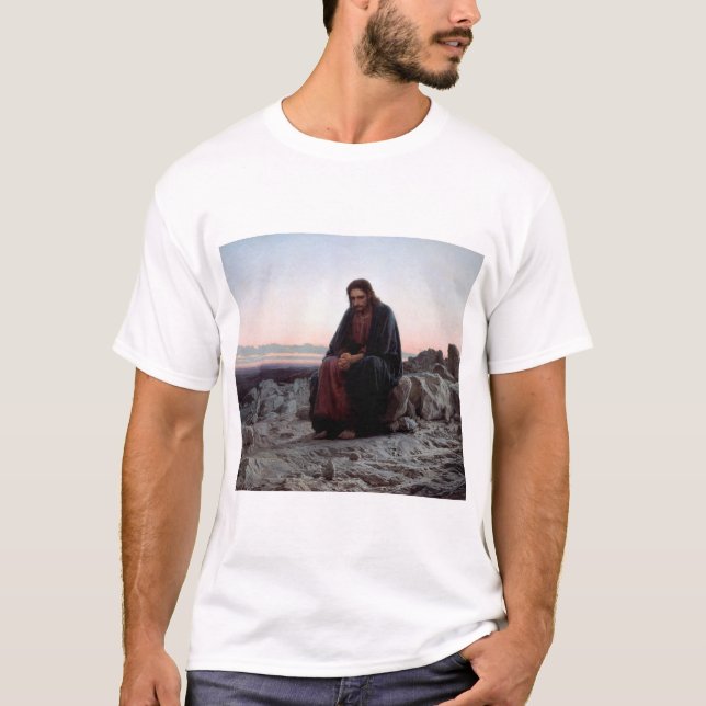 T-shirt Le Christ dans le désert, Ivan Kramskoi (Devant)