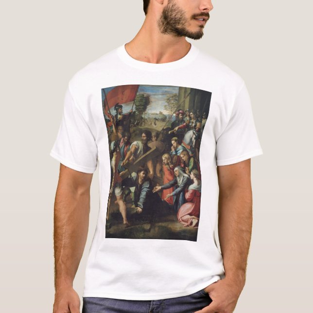 T-shirt Le Christ de Raphael tombant sur le chemin au (Devant)